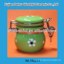 Hand painting ceramic storage container,ceramic containers with lids